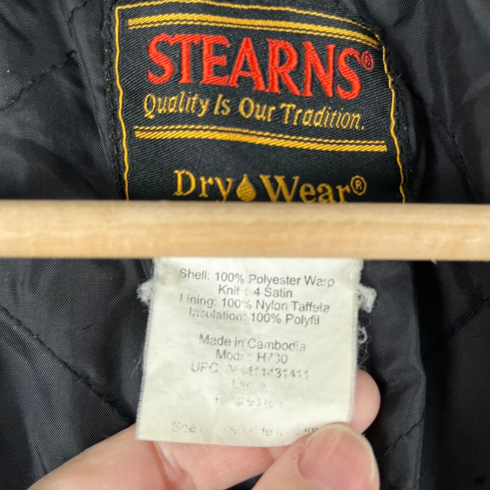 Stearns Dry Wear Hunting Jacket Mens Sz Large Realtree Camo Hardwoods Snap - Picture 4 of 9